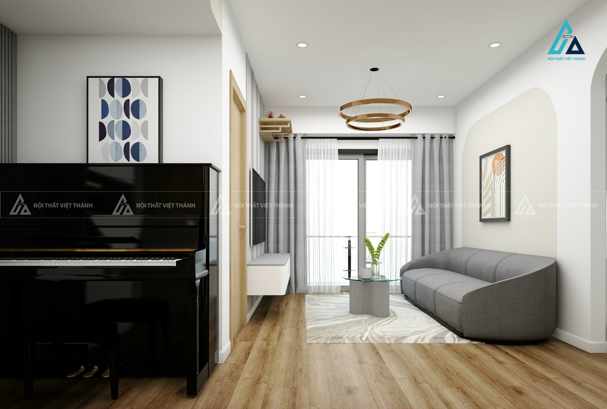 Thiết kế thi công nội thất chung cư căn hộ 2 phòng ngủ bác Văn Tài Cai Lậy Tiền Giang 5
