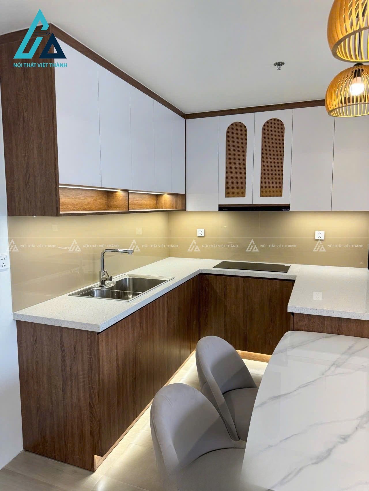 Thiết kế thi công nội thất nhà bếp chị Thùy Trang Long Xuyên An Giang 8