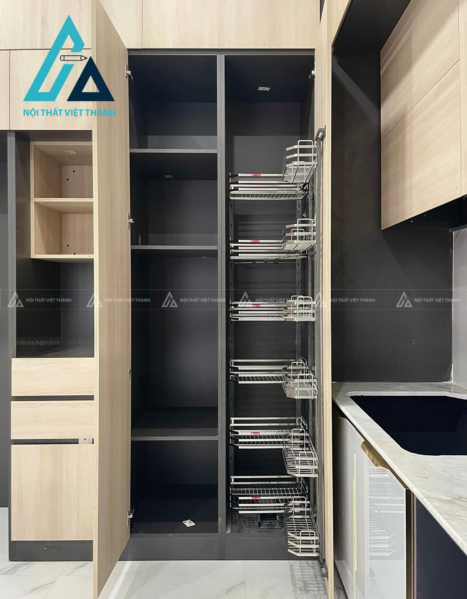 Thiết kế thi công nội thất nhà bếp cô Hồng Loan Rạch Giá Kiên Giang 3