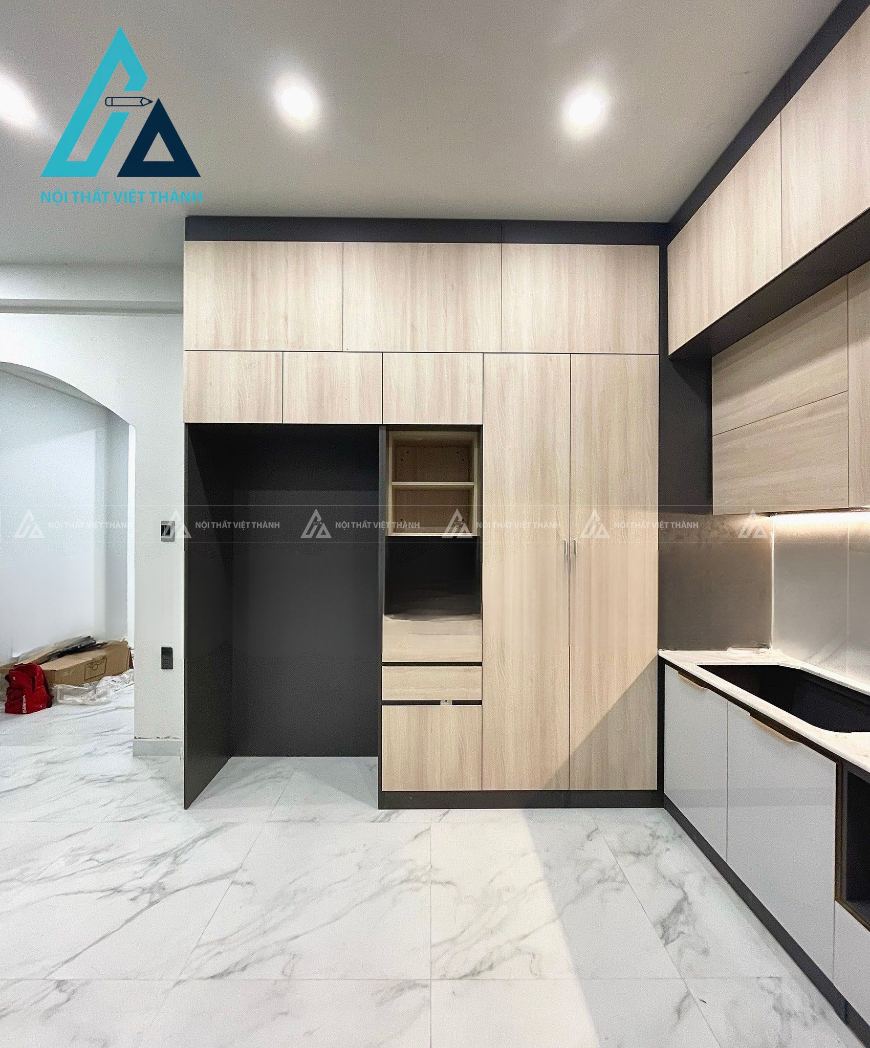 Thiết kế thi công nội thất nhà bếp cô Hồng Loan Rạch Giá Kiên Giang 5