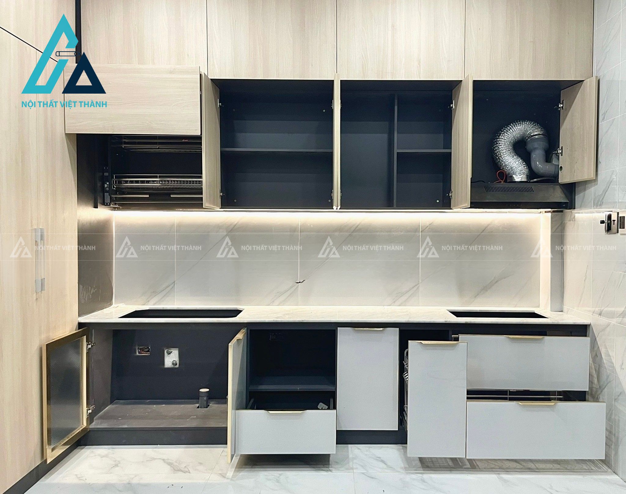 Thiết kế thi công nội thất nhà bếp cô Hồng Loan Rạch Giá Kiên Giang 8