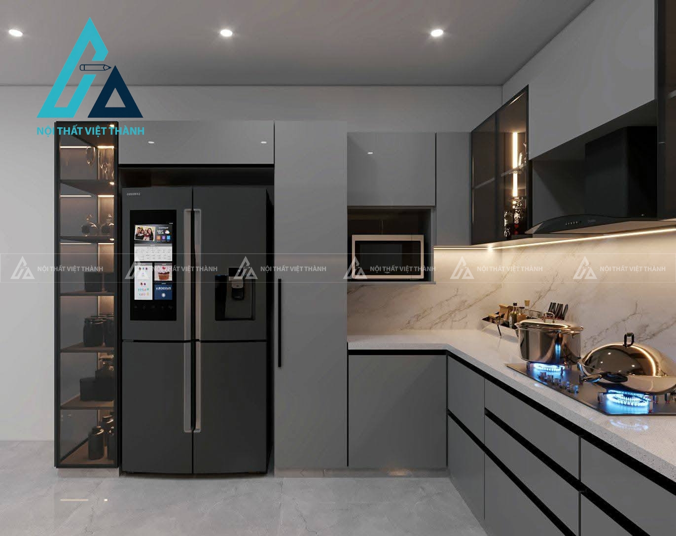 Thiết kế thi công nội thất nhà bếp cô Thu Thủy Mỹ Tho Tiền Giang 1