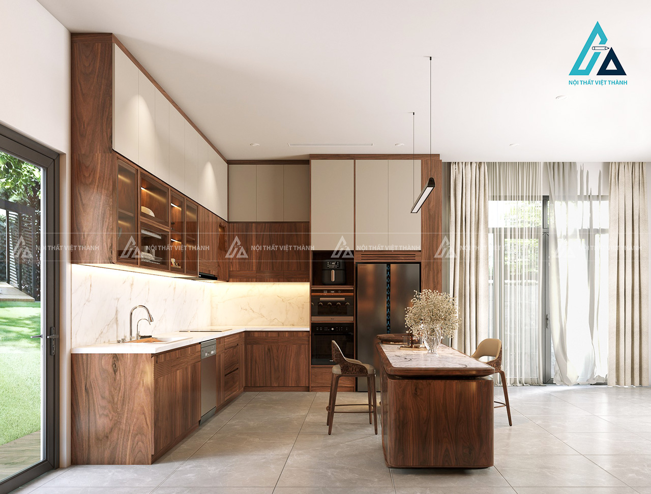 Thiết kế thi công nội thất nhà bếp sang trọng