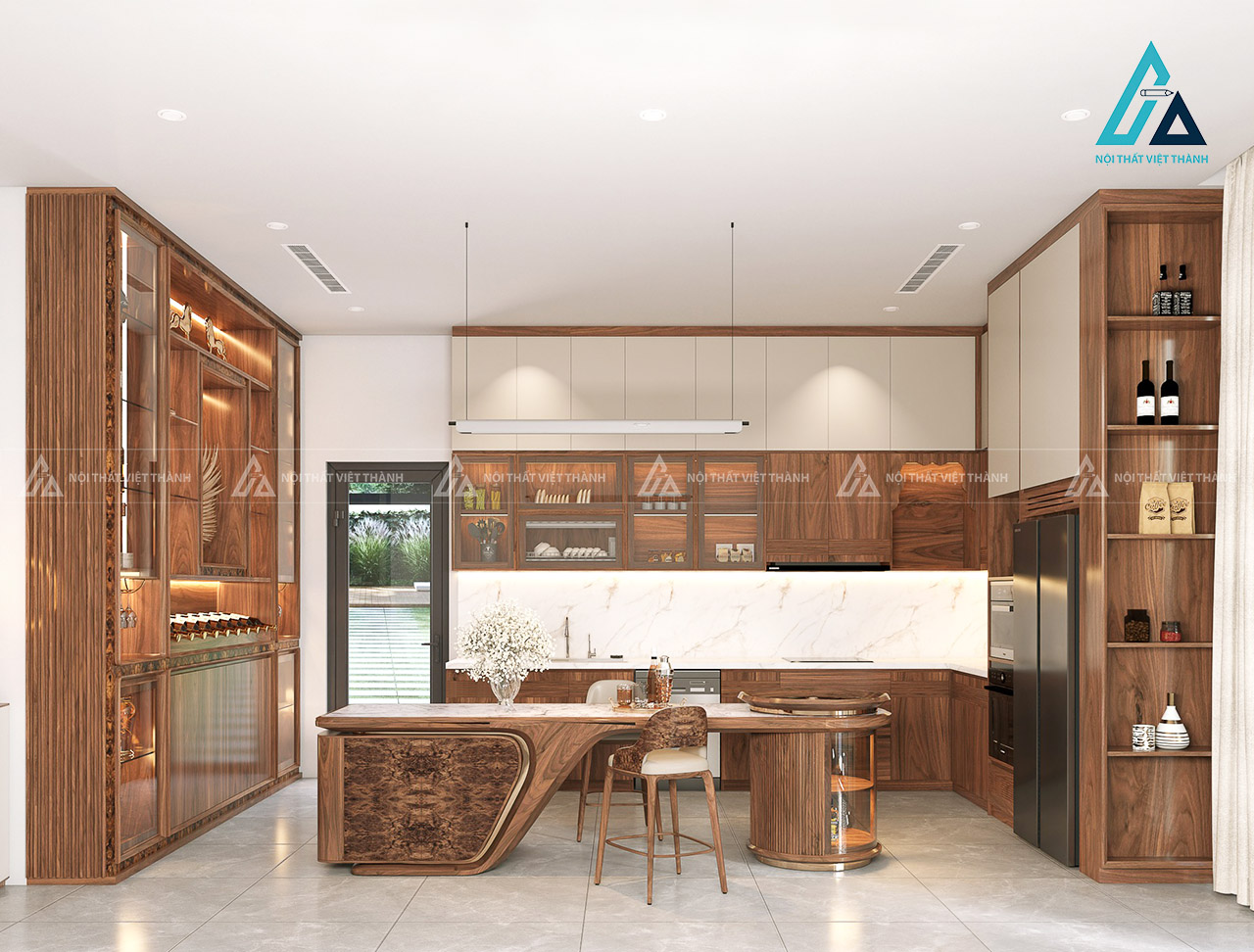 Thiết kế thi công nội thất nhà gỗ thiết kế sang trọng