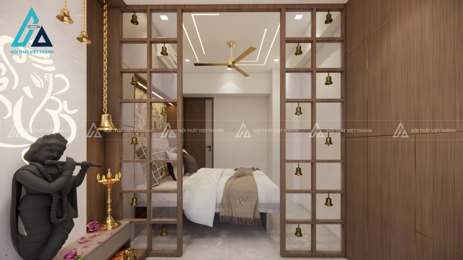 Thiết kế thi công nội thất phòng ngủ bác Ngọc Diệp Cần Giuộc Long An 1