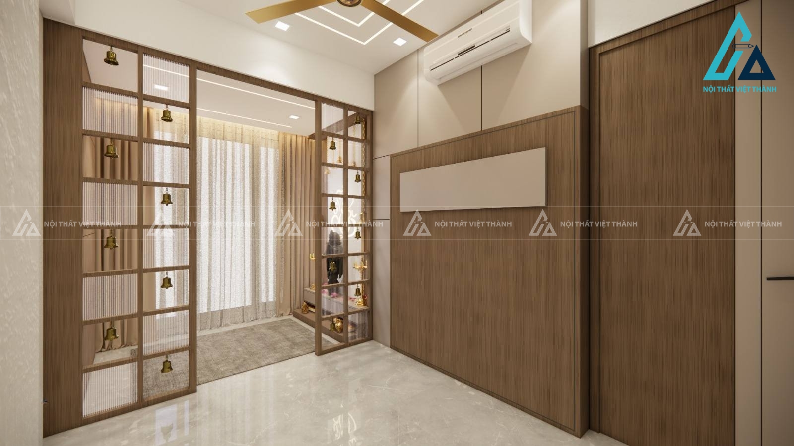 Thiết kế thi công nội thất phòng ngủ bác Ngọc Diệp Cần Giuộc Long An 2