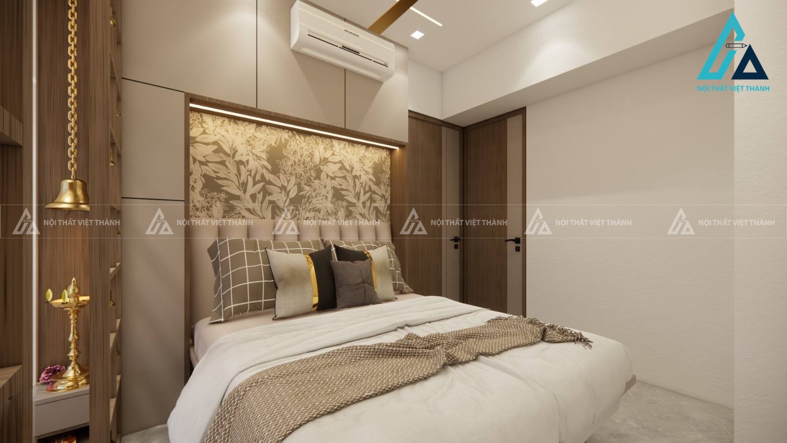 Thiết kế thi công nội thất phòng ngủ bác Ngọc Diệp Cần Giuộc Long An 3