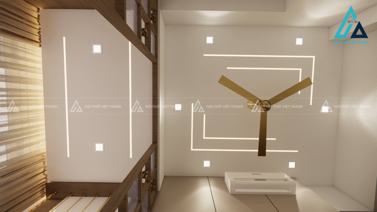 Thiết kế thi công nội thất phòng ngủ bác Ngọc Diệp Cần Giuộc Long An 5