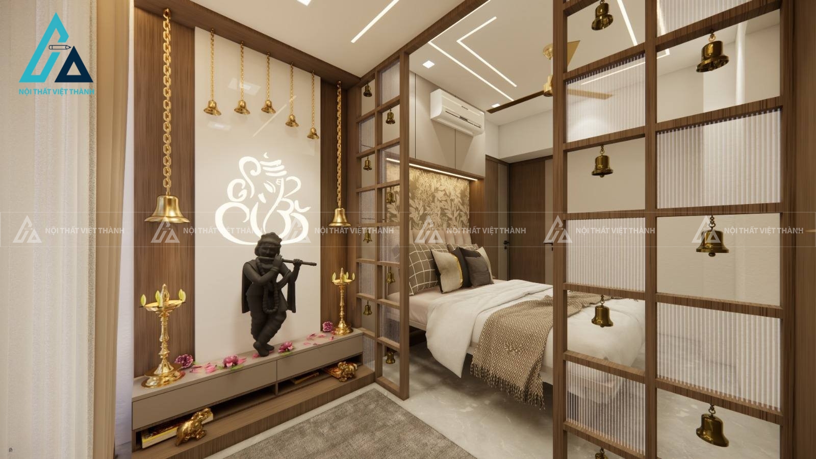 Thiết kế thi công nội thất phòng ngủ bác Ngọc Diệp Cần Giuộc Long An 6