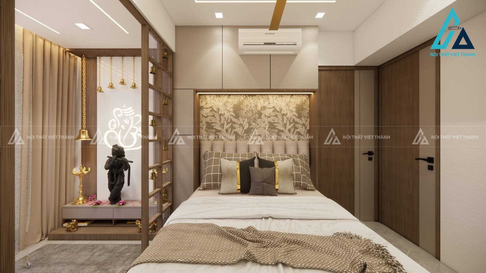 Thiết kế thi công nội thất phòng ngủ bác Ngọc Diệp Cần Giuộc Long An 7