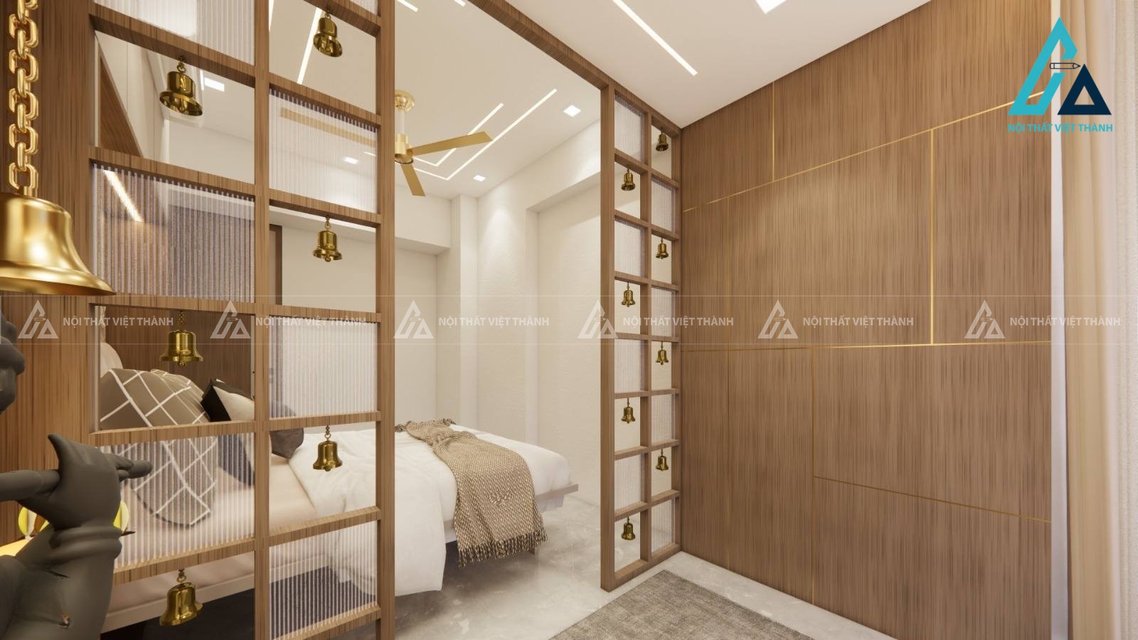 Thiết kế thi công nội thất phòng ngủ bác Ngọc Diệp Cần Giuộc Long An 9