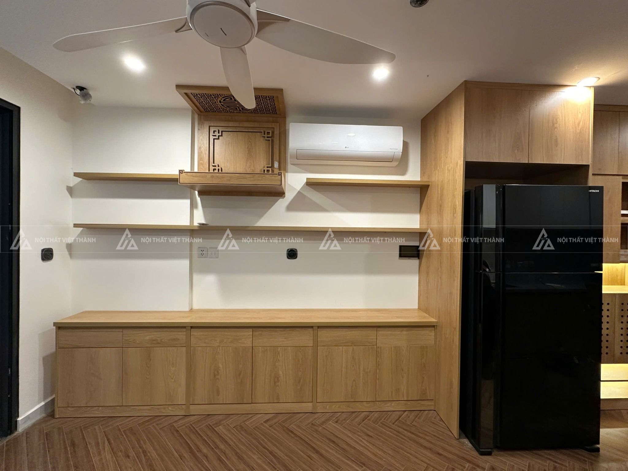 Thiết kế tủ bếp MDF hiện đại tối ưu công năng, thẩm mỹ hiện đại