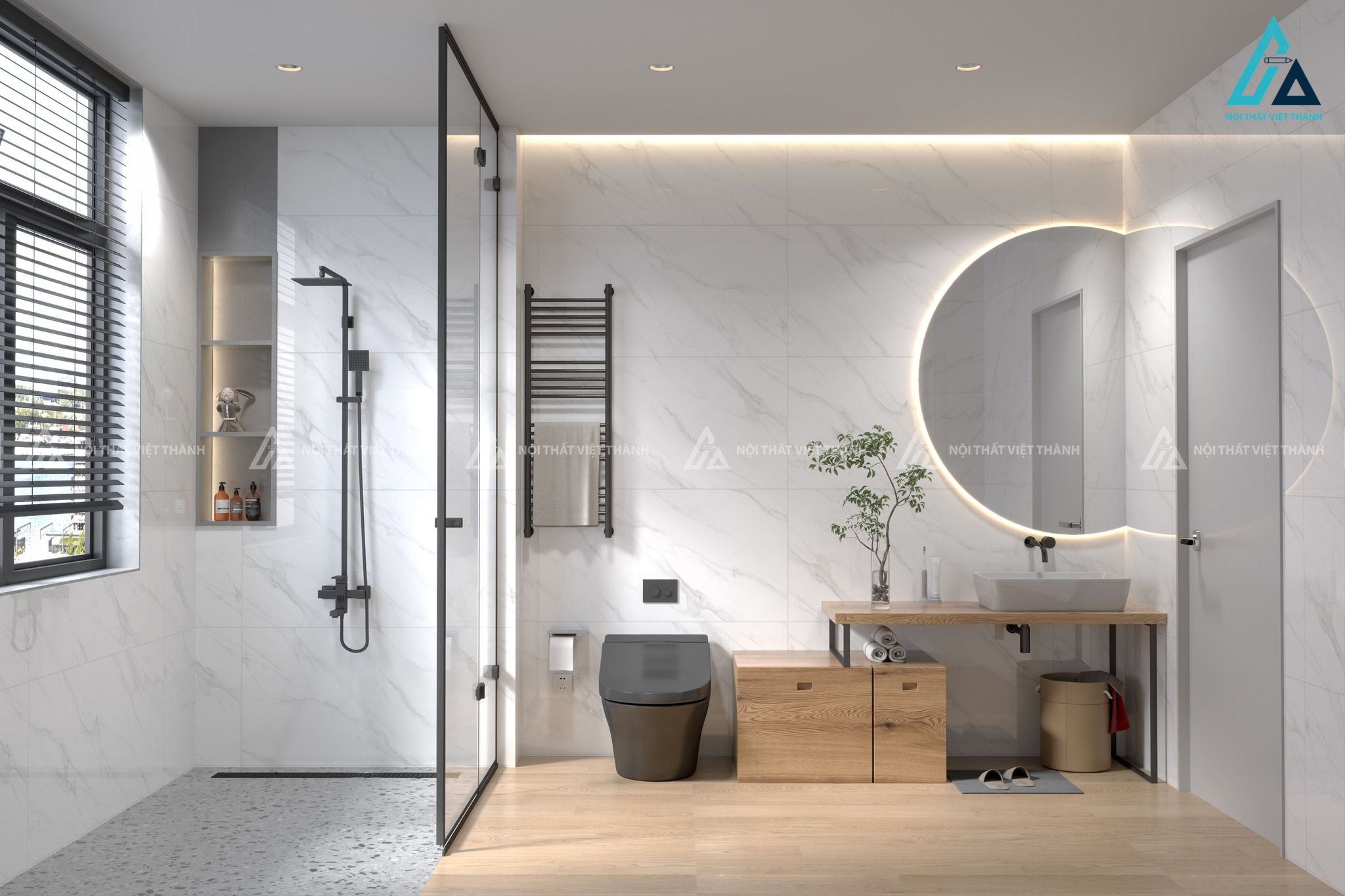 Nội thất phòng tắm hiện đại cho biệt thự