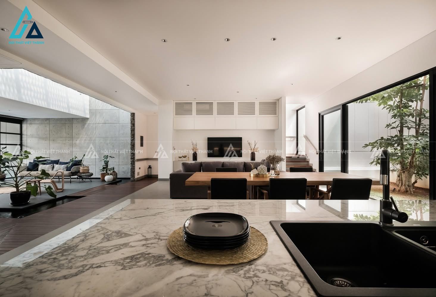 Không gian phòng khách hiện đại