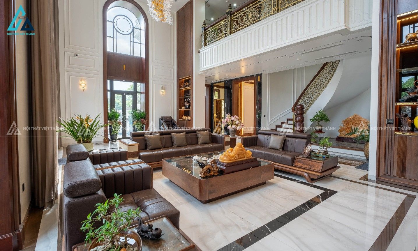 Nội thật phòng khách biệt thự sang trọng