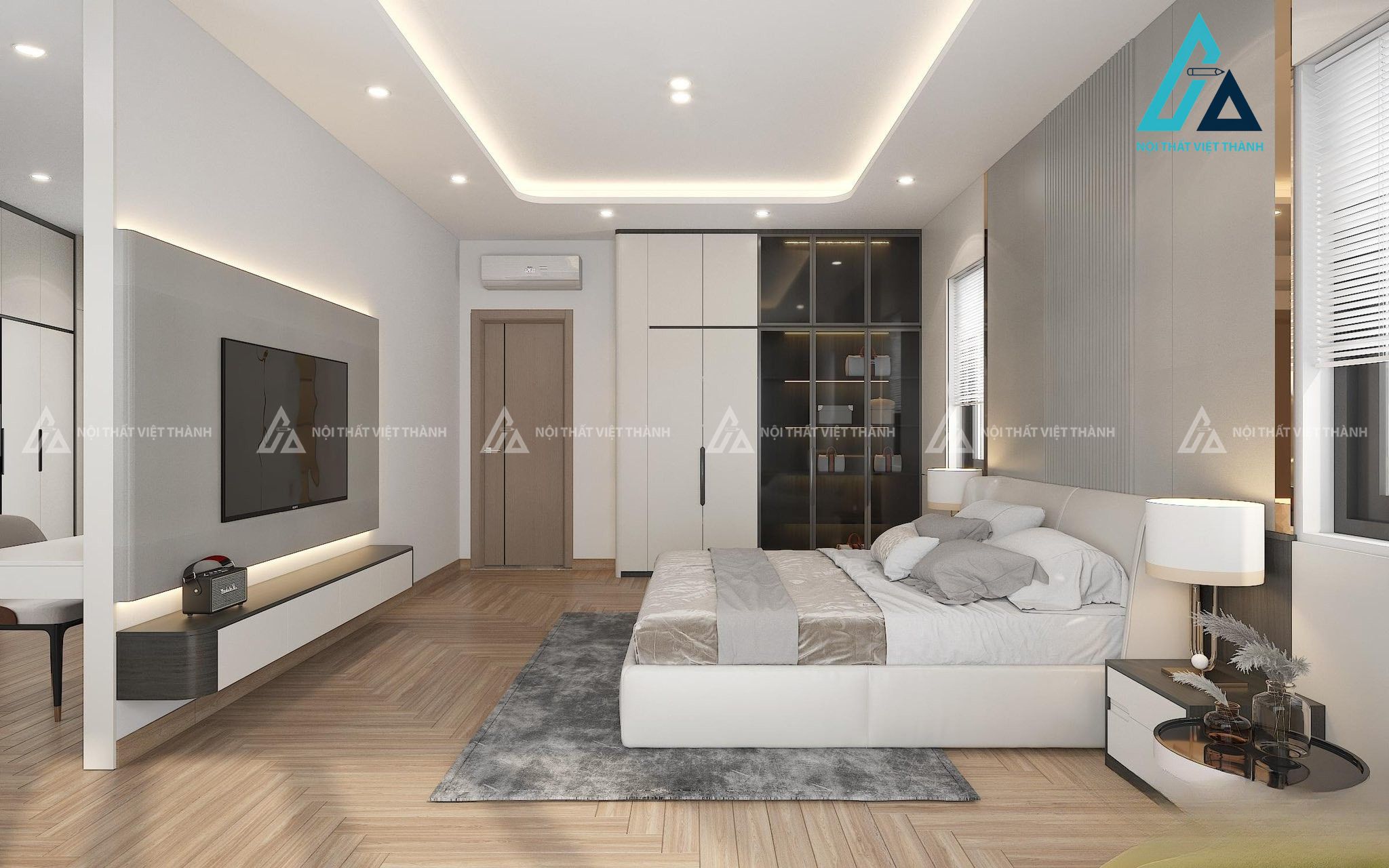 Thiết kế và thi công nội thất phòng ngủ biệt thự