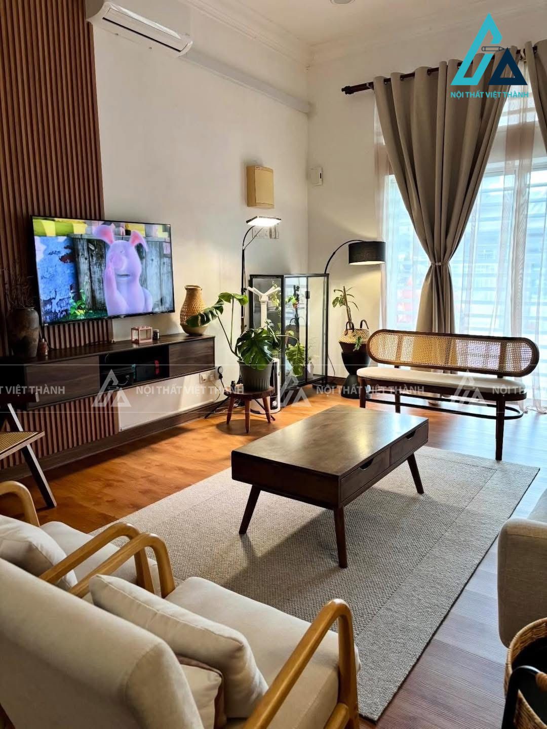 Thiết kế và thi công phòng khách căn hộ chung cư