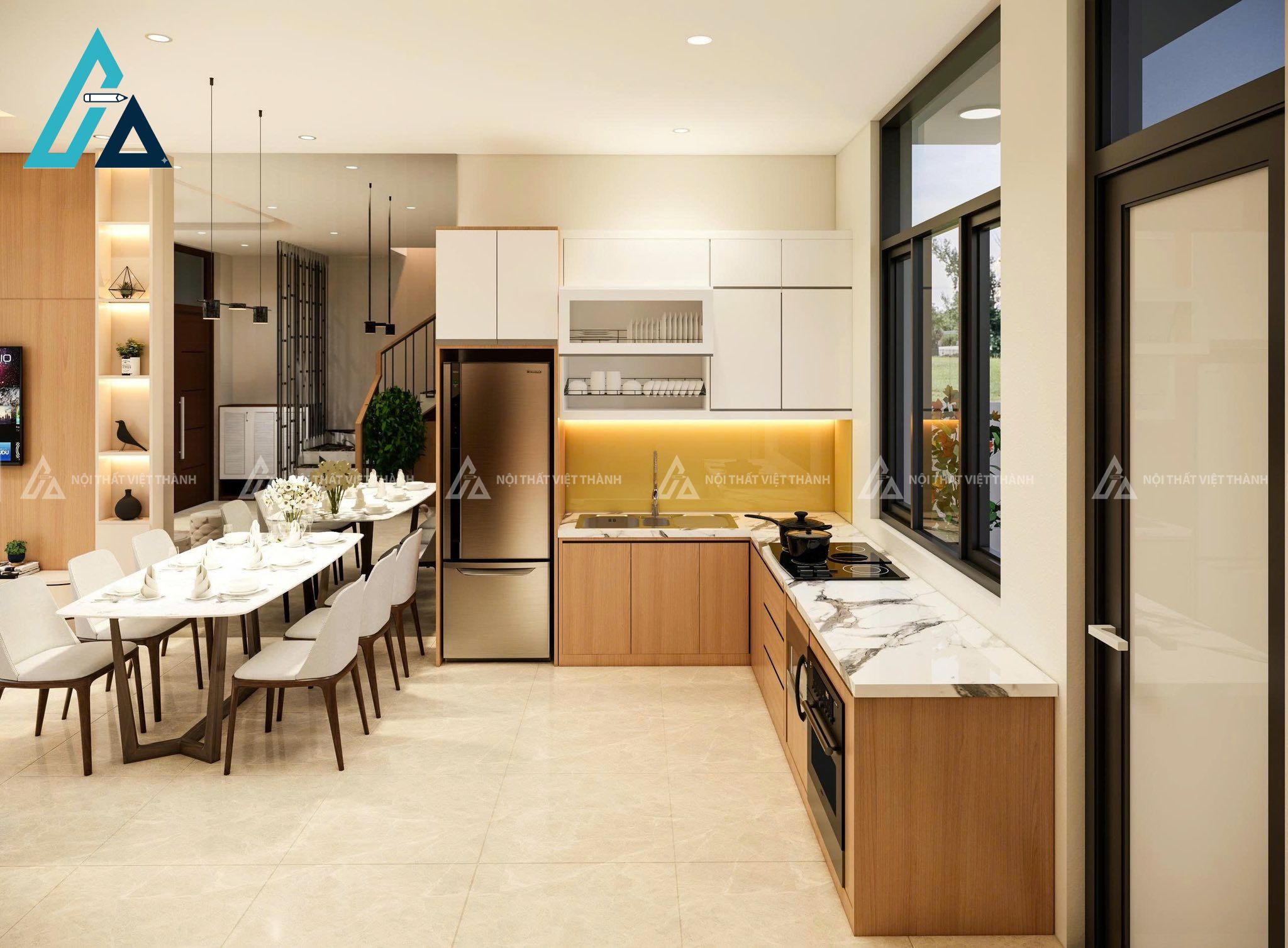 Thiết kế thi công nội thất vân đá