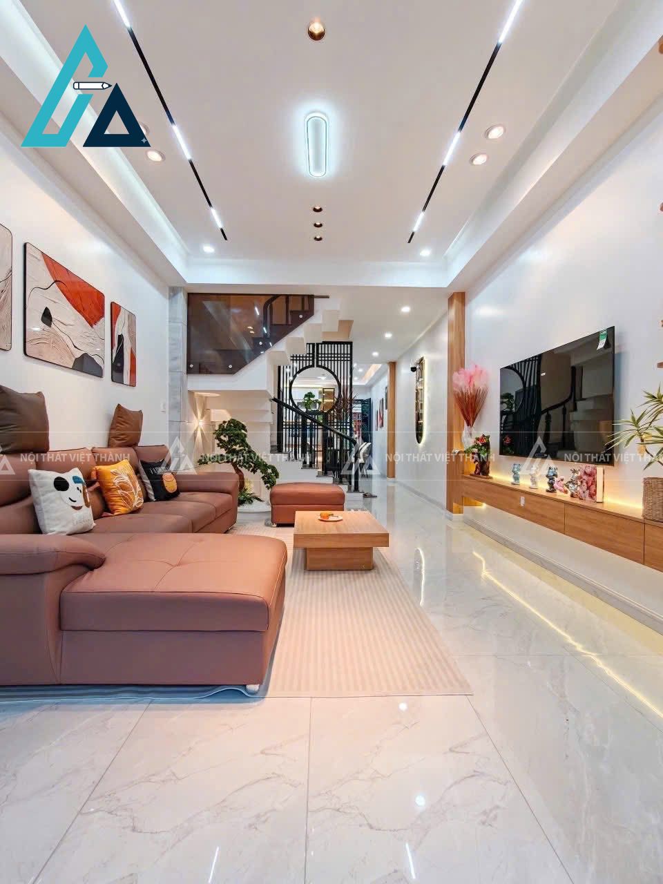 Thi công và thiết kế nội thất nhà phố hiện đại