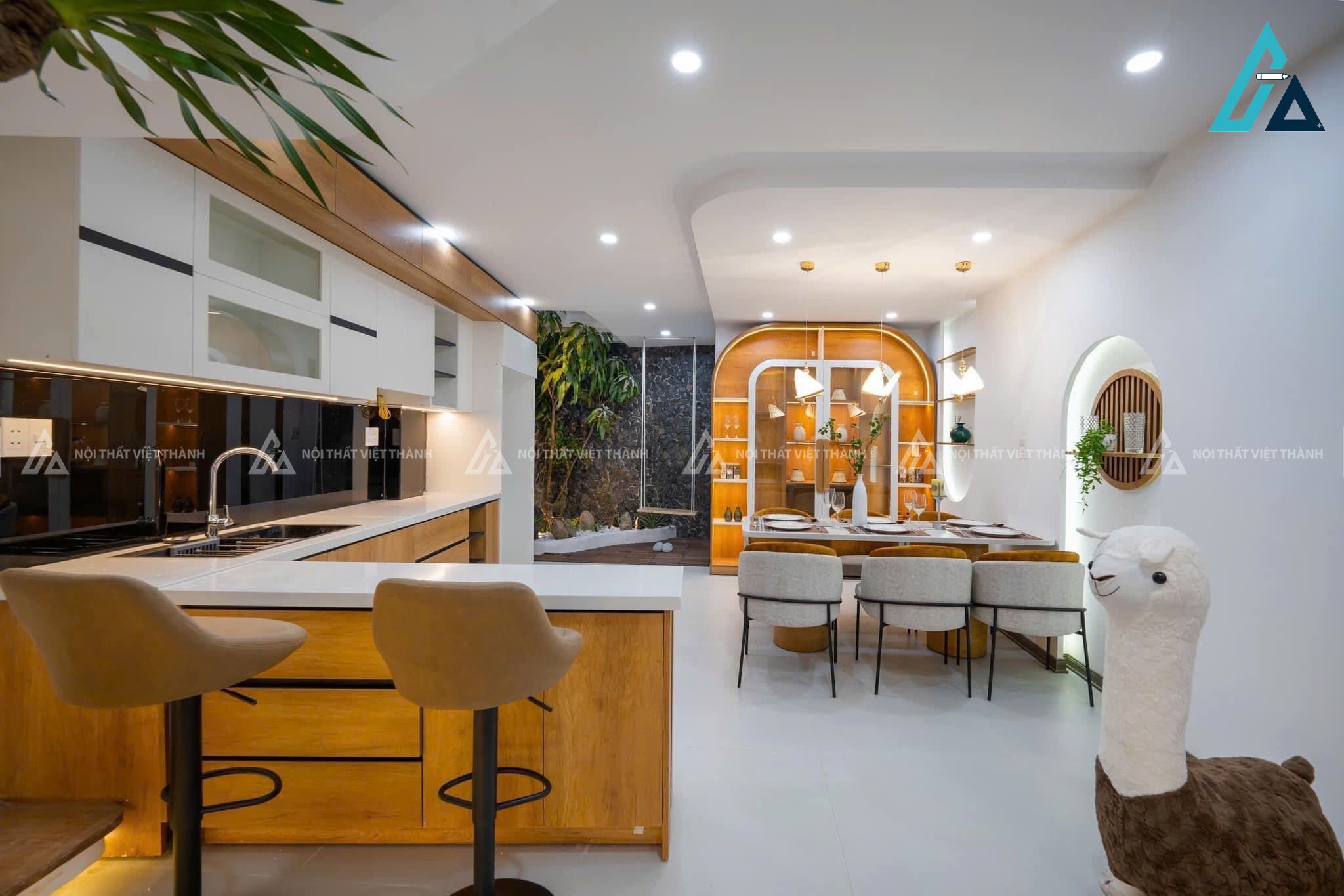 Thiết kế và thi công nội thất nhà phố trẻ trung