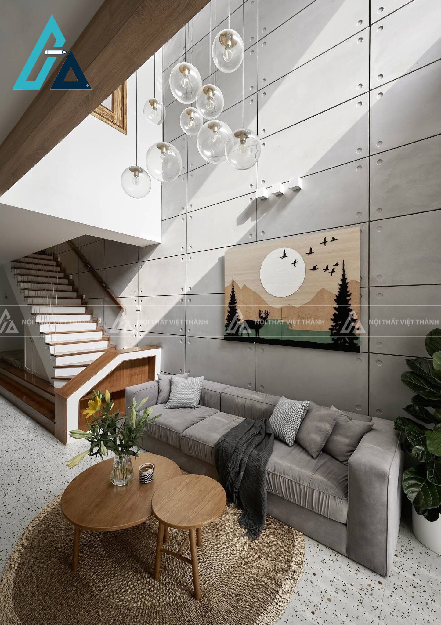 Thiết kế và thi công phòng khách diện tích hẹp