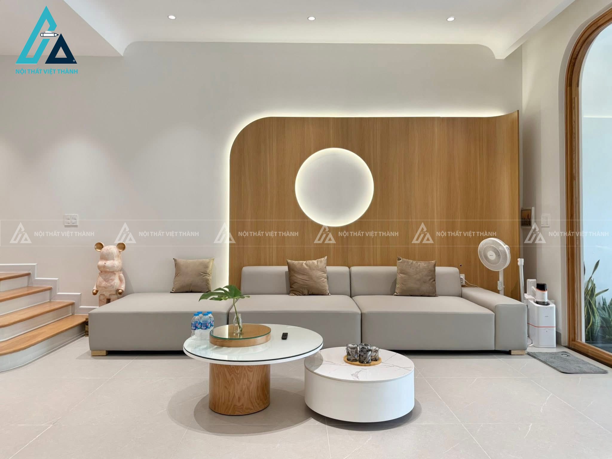 Nội thất cho phòng khách gam màu sáng