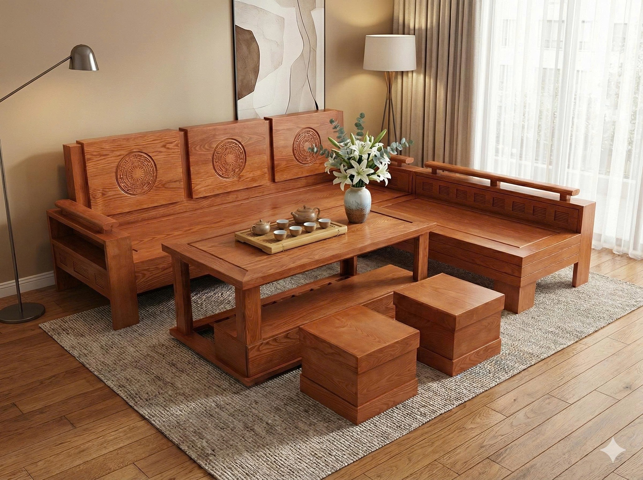 Thiết kế và thi công nội thất phòng khách truyền thống