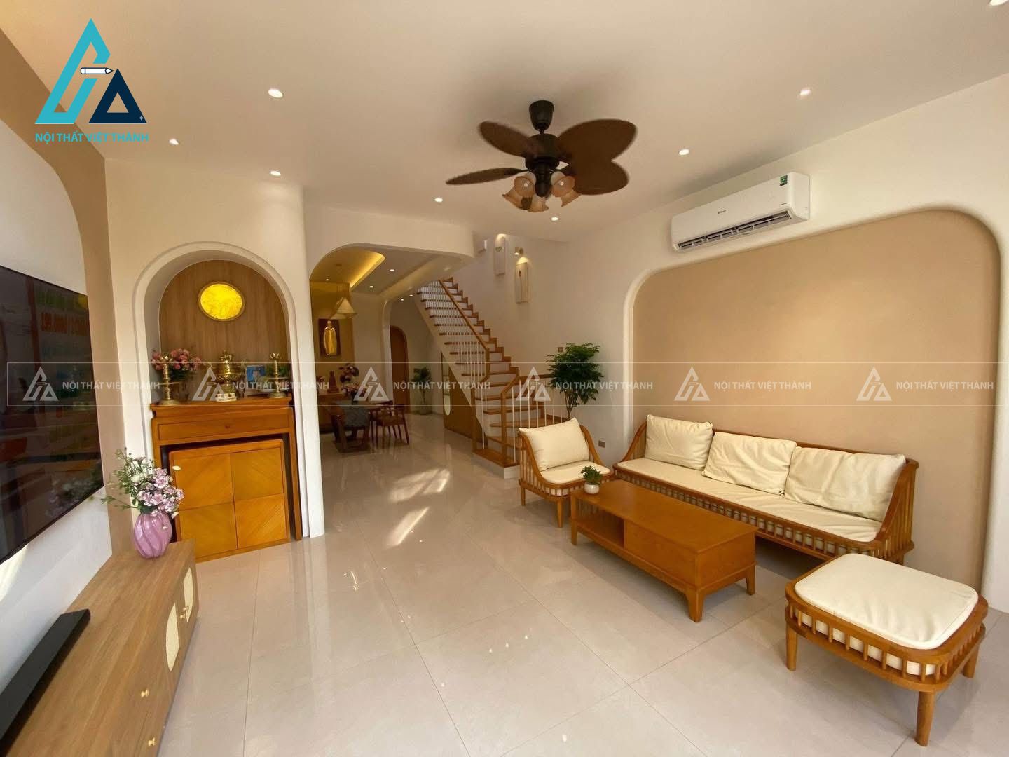 Thiết kế và thi công phòng khách tối đa công năng