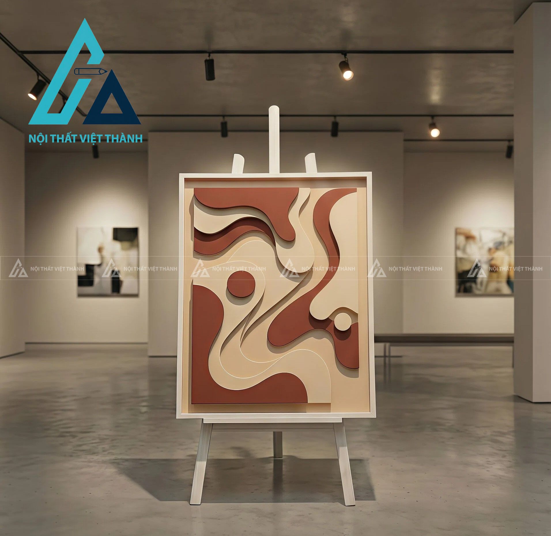 Tranh gỗ treo tường phòng khách, phòng ngủ Bích Hải Triều Sinh