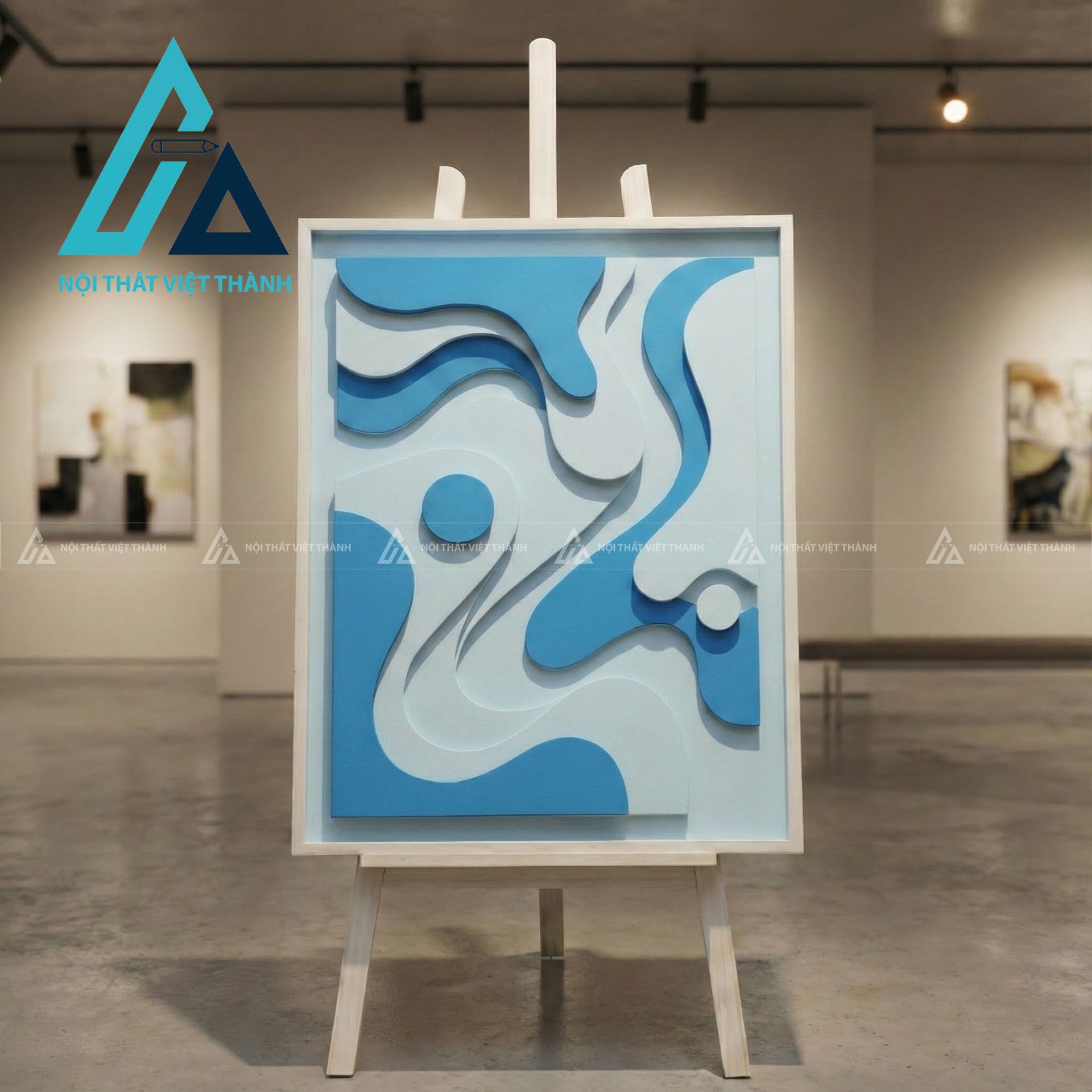 Tranh gỗ treo tường phòng khách, phòng ngủ Bích Hải Triều Sinh