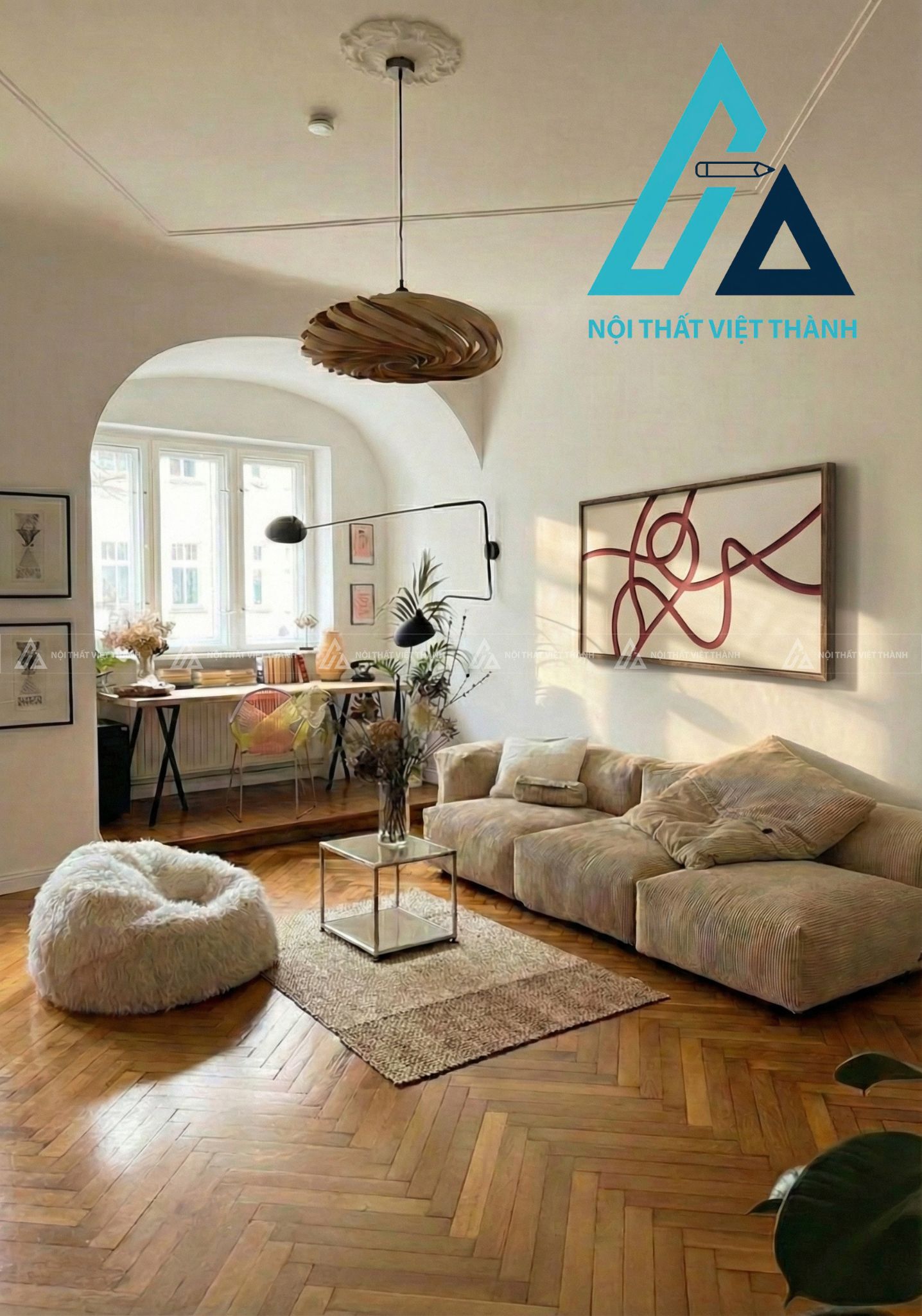 Tranh gỗ treo tường phòng khách, phòng ngủ Khúc Giao 4