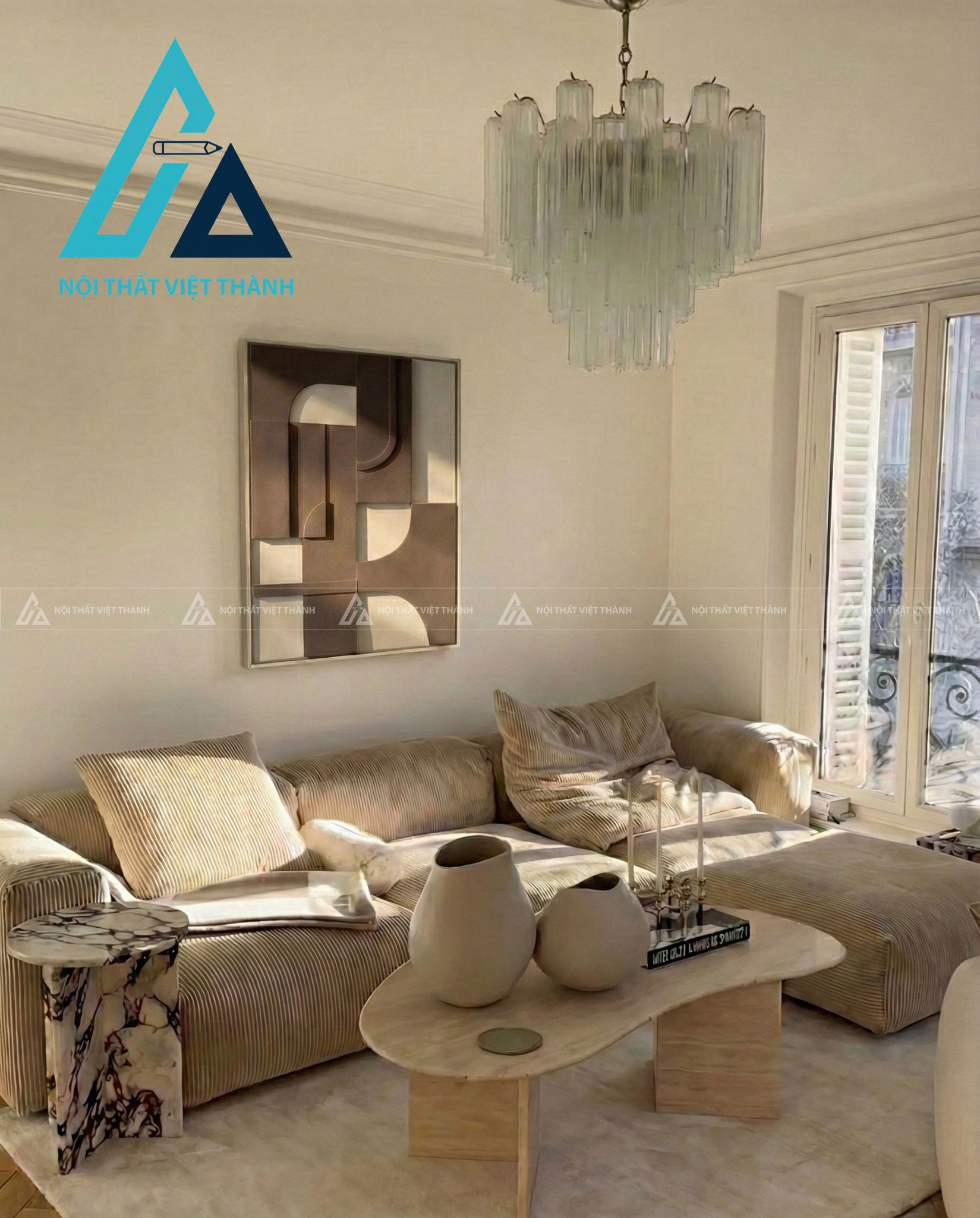 Tranh gỗ treo tường phòng khách, phòng ngủ Kỷ Hà Trầm Tích 2