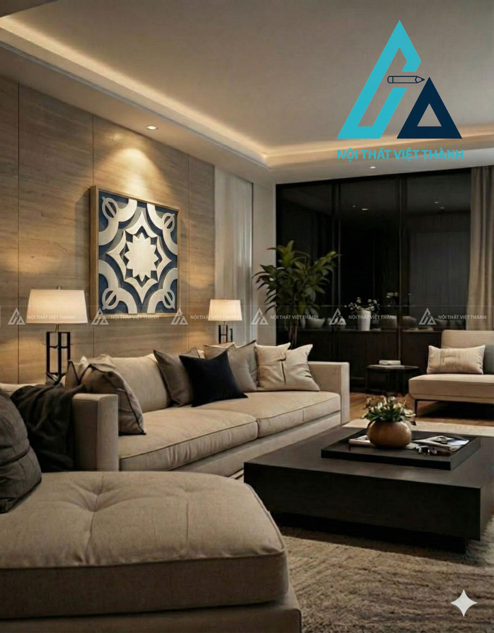 Tranh gỗ treo tường phòng khách, phòng ngủ Nhất Tâm Tỏa Sáng 4