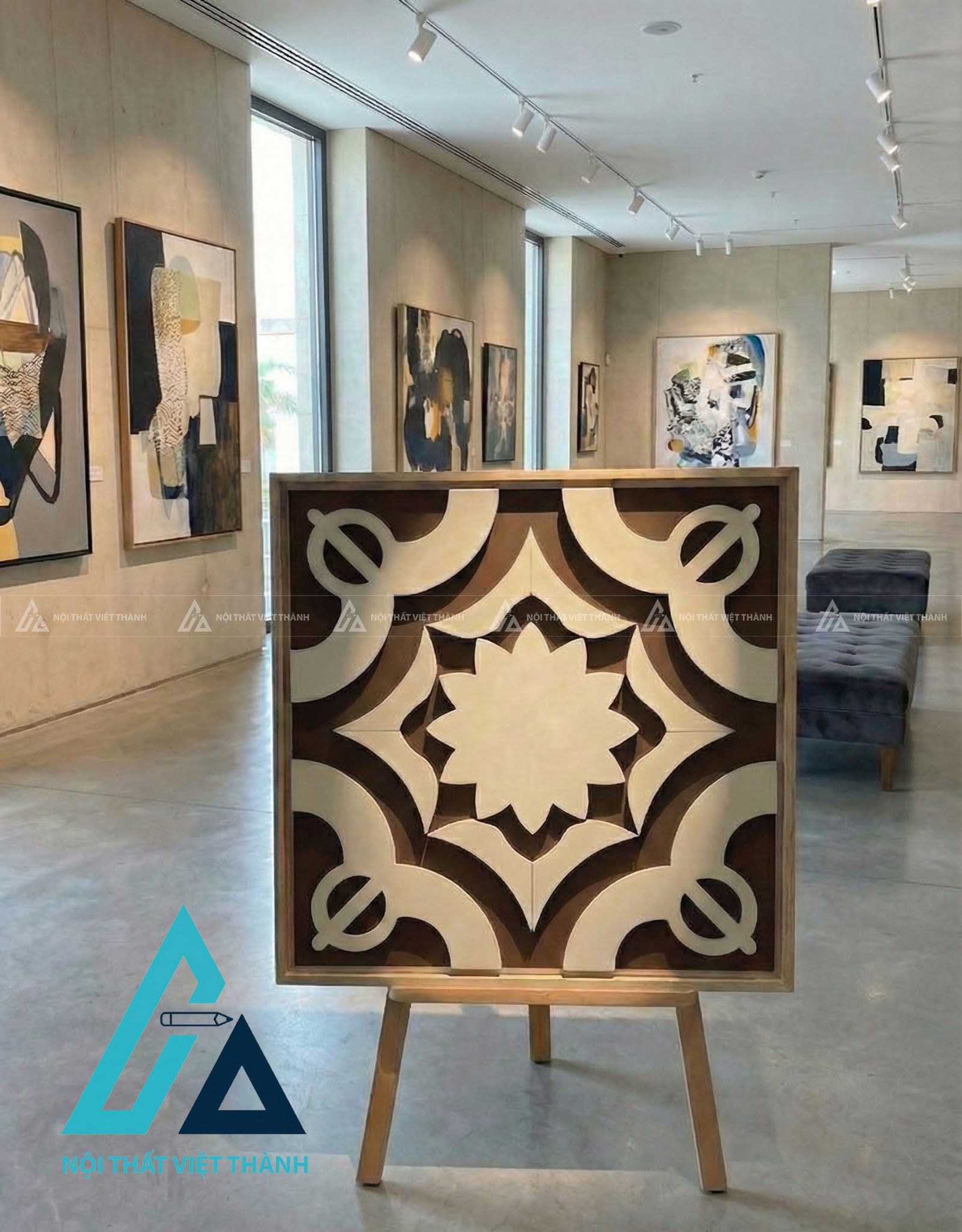 Tranh gỗ treo tường phòng khách, phòng ngủ Nhất Tâm Tỏa Sáng