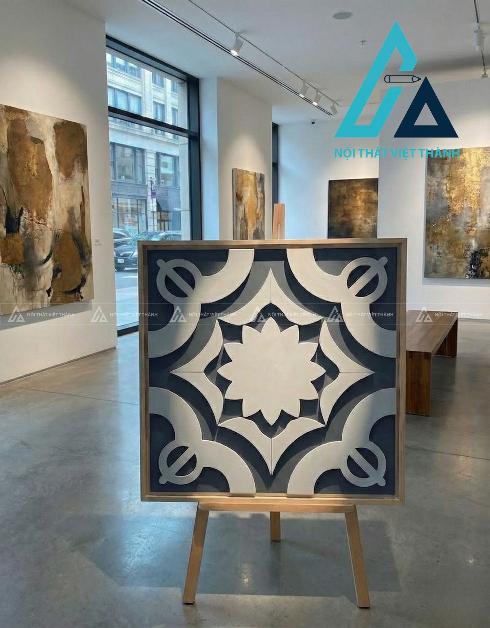 Tranh gỗ treo tường phòng khách, phòng ngủ Nhất Tâm Tỏa Sáng