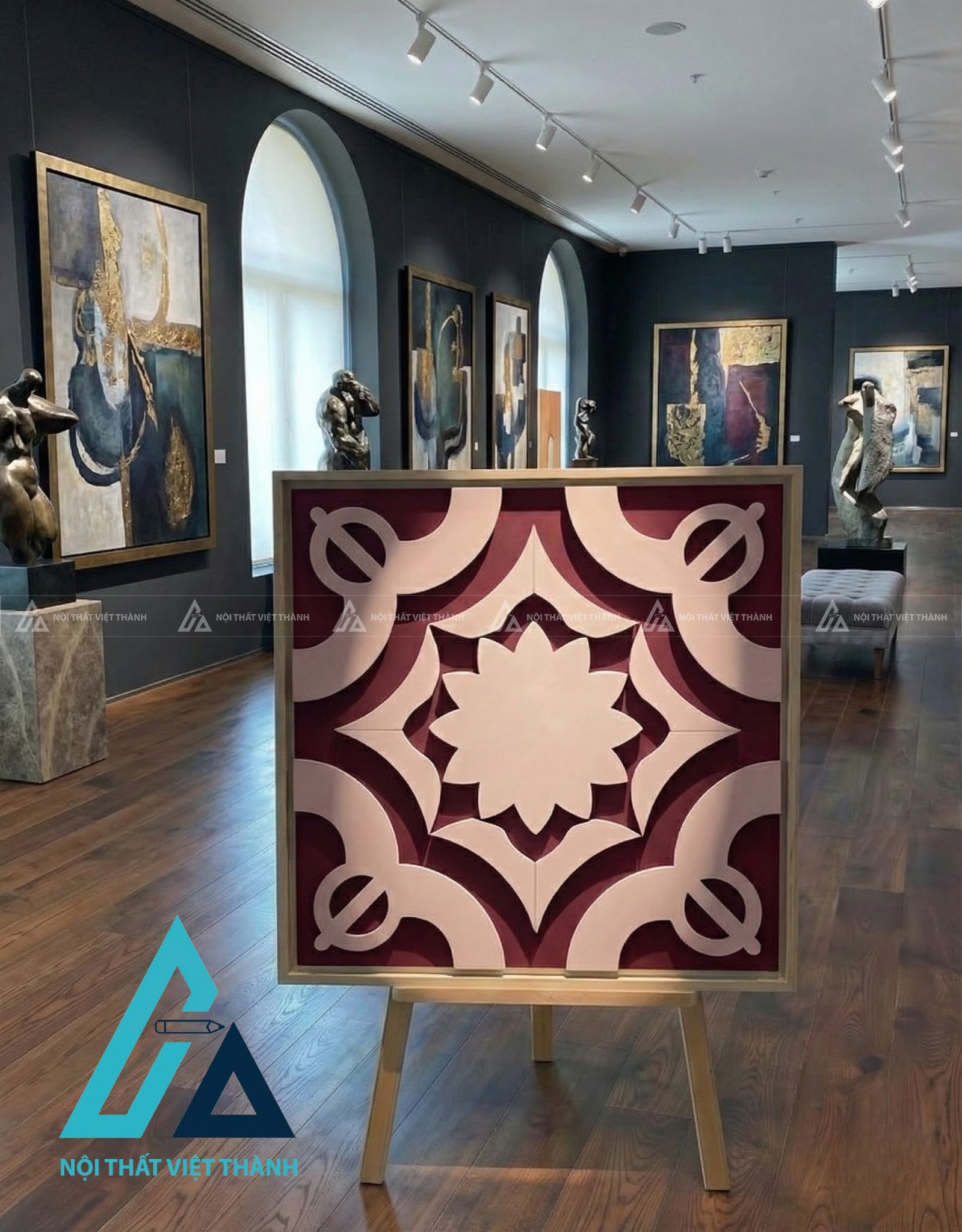 Tranh gỗ treo tường phòng khách, phòng ngủ Nhất Tâm Tỏa Sáng