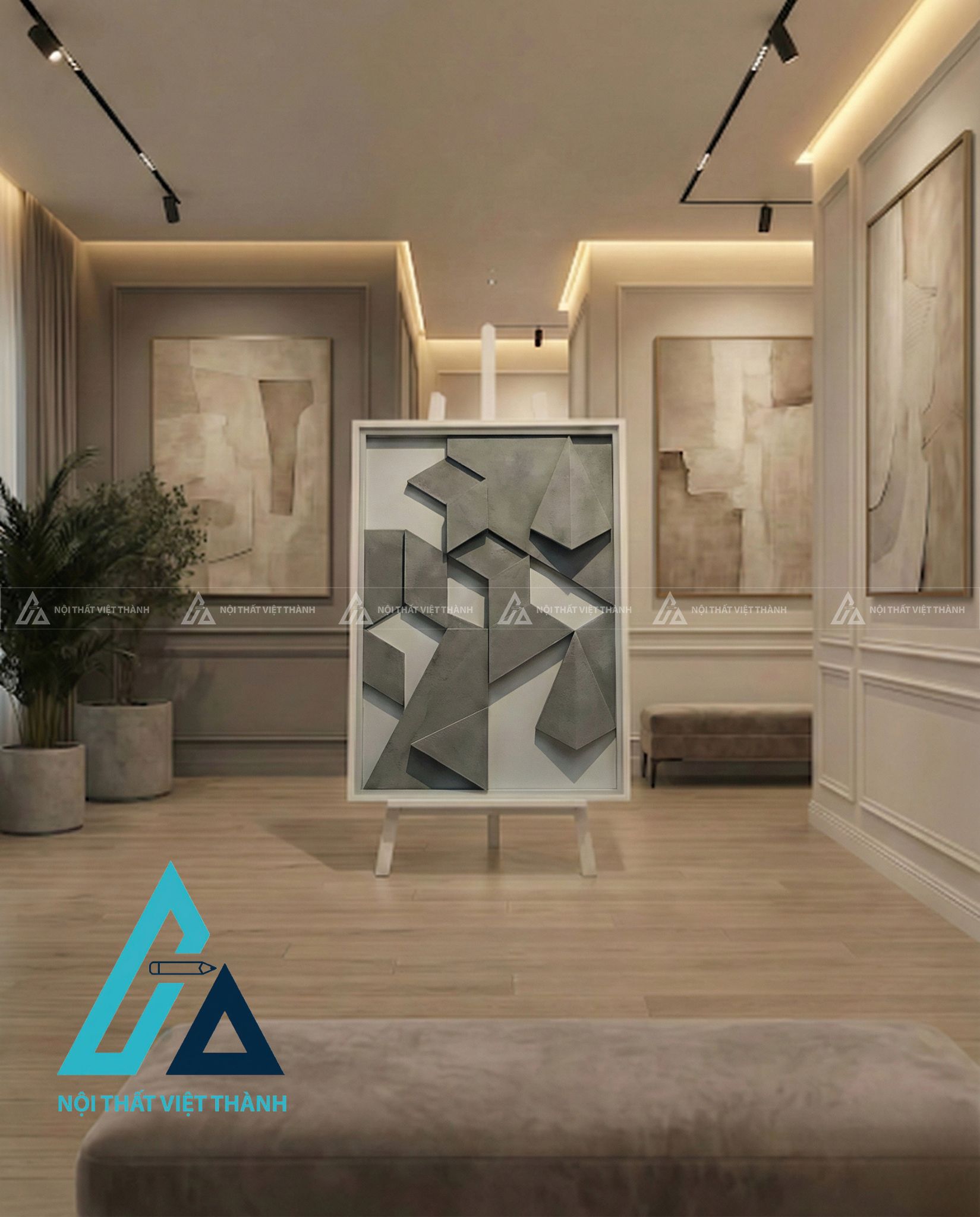 Tranh gỗ treo tường phòng khách, phòng ngủ Trùng Sơn Điệp Thạch