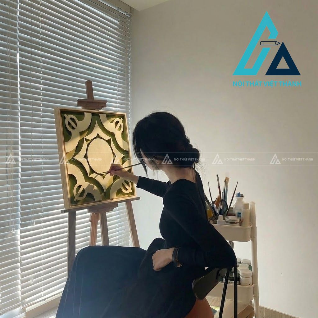 Tranh gỗ treo tường phòng khách, phòng ngủ Viên Mãn Tâm Giao 6