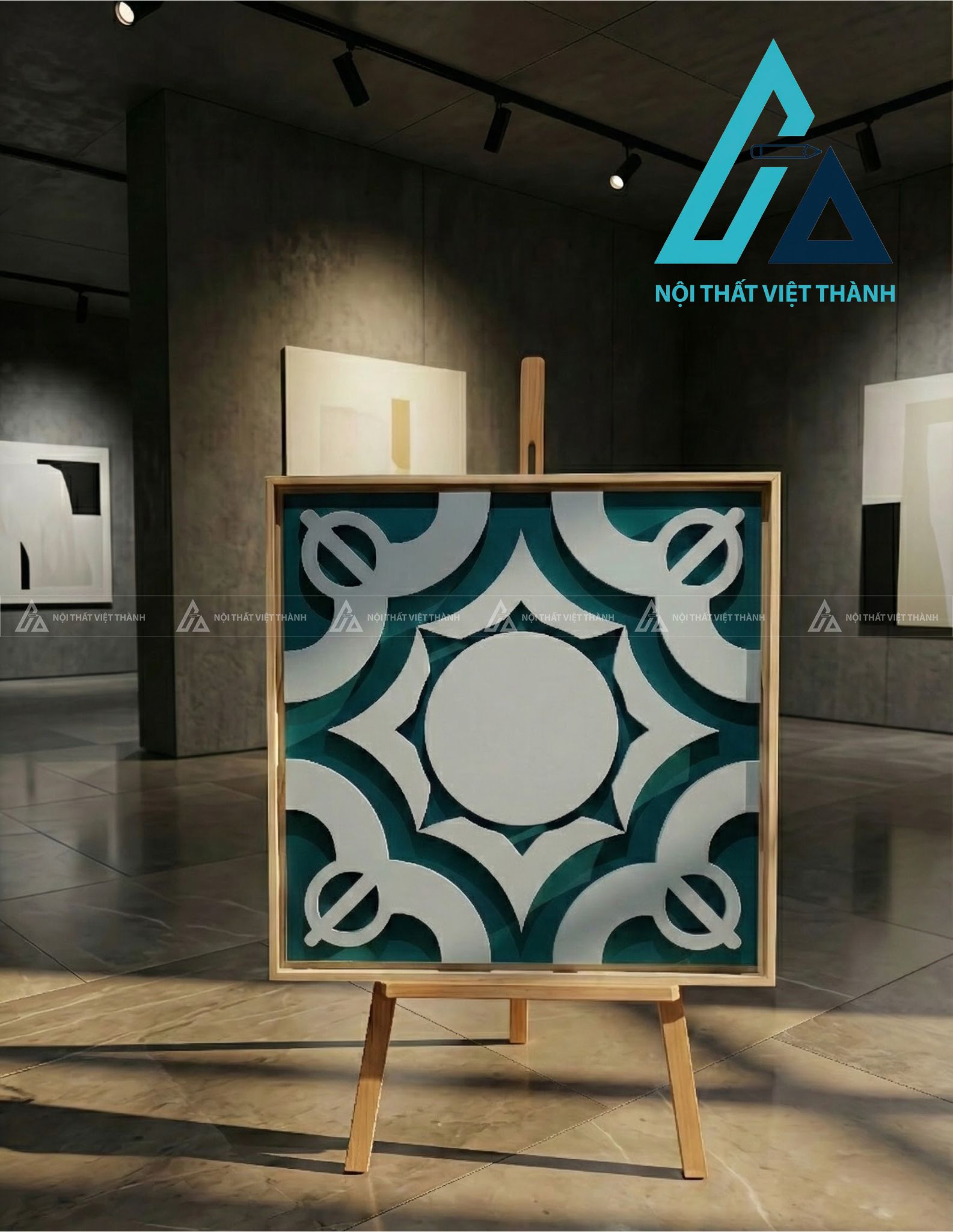 Tranh gỗ treo tường phòng khách, phòng ngủ Viên Mãn Tâm Giao