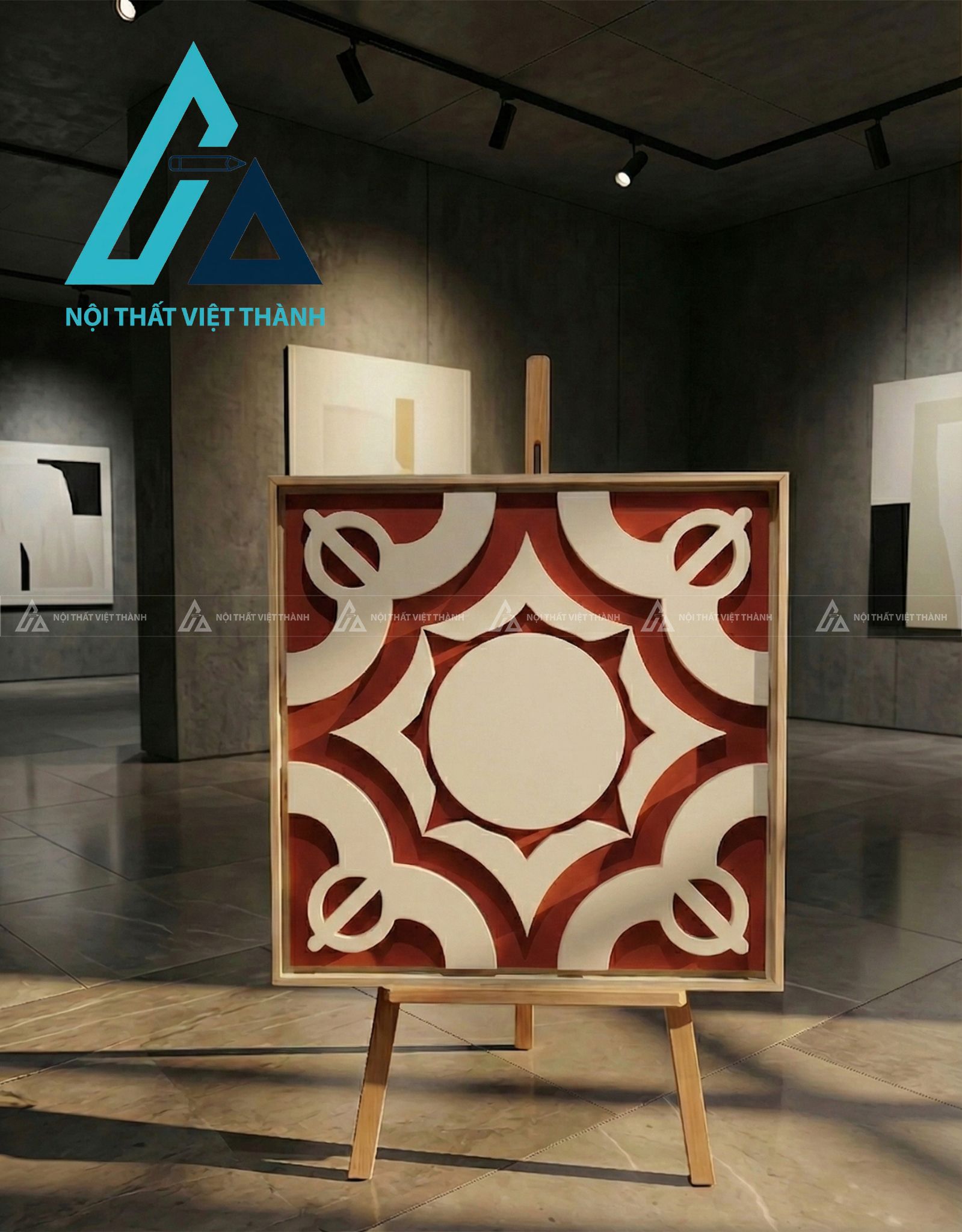 Tranh gỗ treo tường phòng khách, phòng ngủ Viên Mãn Tâm Giao