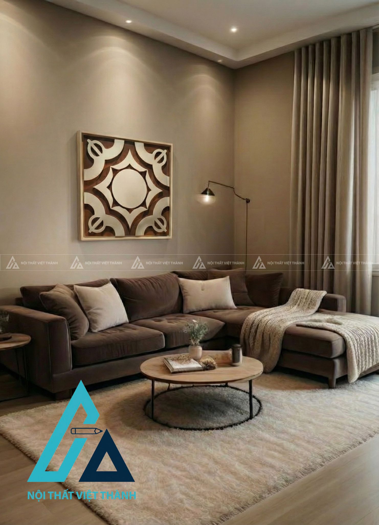 Tranh gỗ treo tường phòng khách, phòng ngủ Viên Mãn Tâm Giao 2