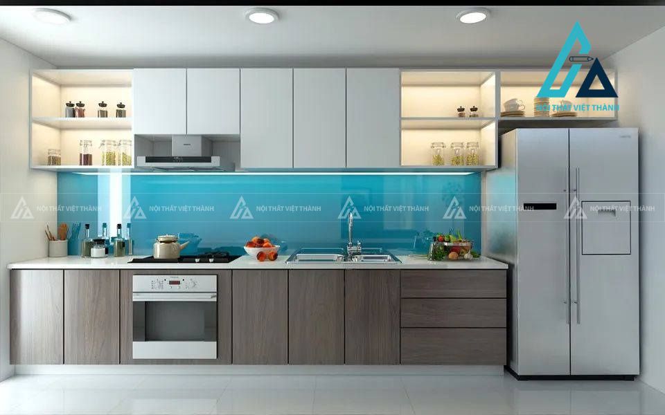 Tủ bếp đồng bộ với nội thất nhà 