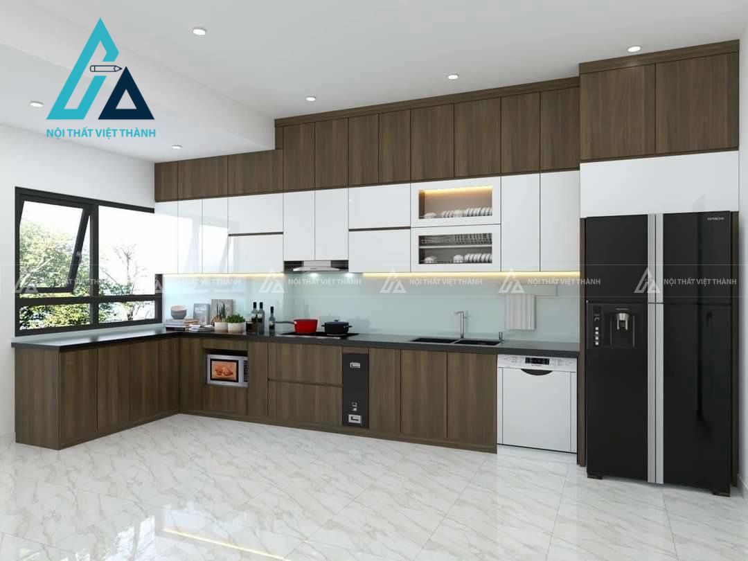 Tủ bếp cho không gian rộng