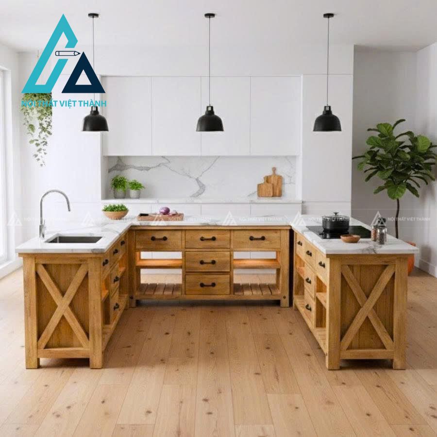 Tủ bếp hoàn thiện không gian bếp