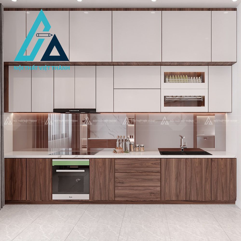 Tủ bếp chữ I cho không gian bếp nhỏ