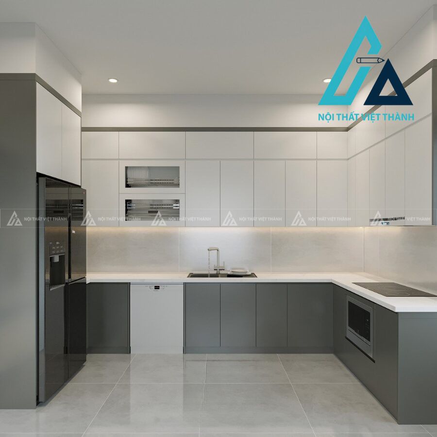 Tủ bếp MDF phù hợp cho nhiều mẫu nội thất