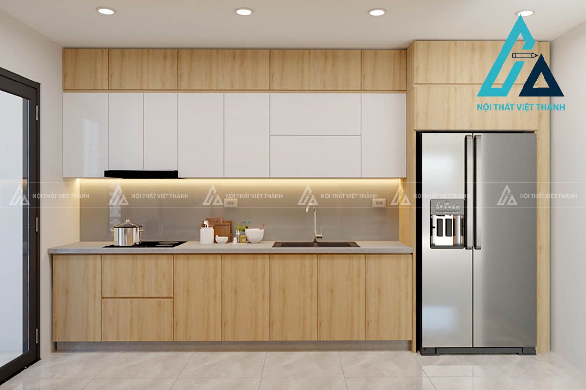 Tủ bếp chữ I trẻ trung