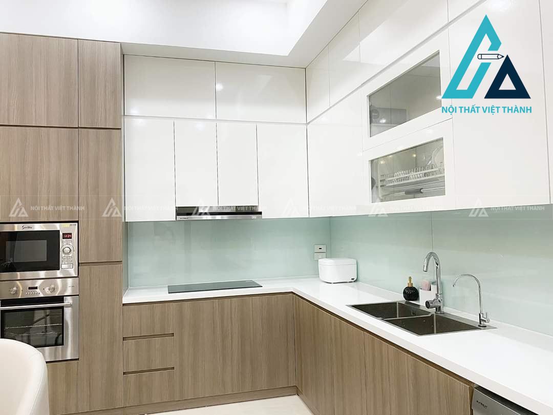 Tủ bếp MDF thiết kế linh hoạt theo từng không gian