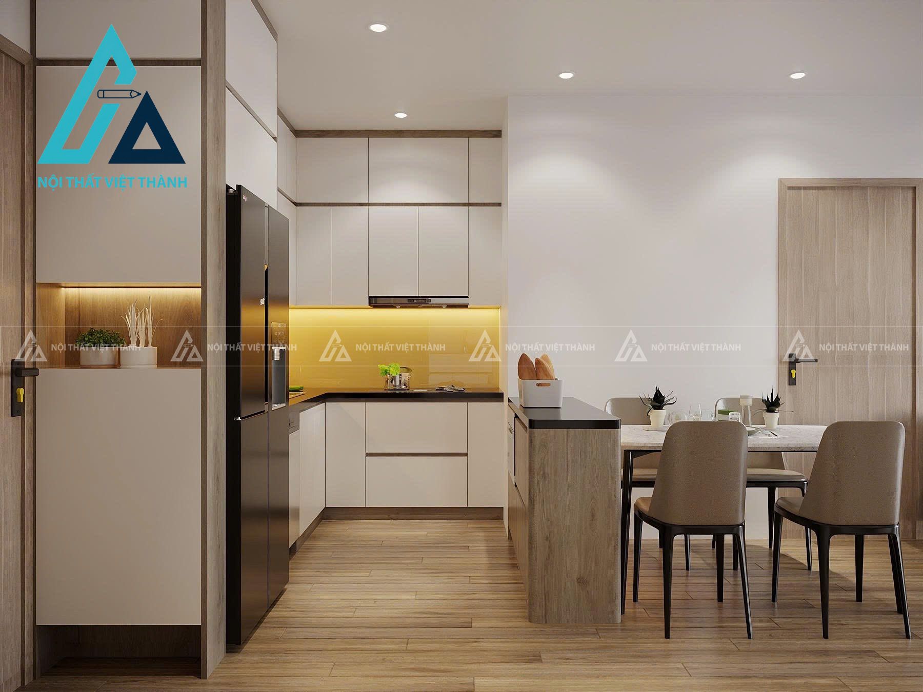 Tủ bếp MDF có độ bền ổn định theo thời gian