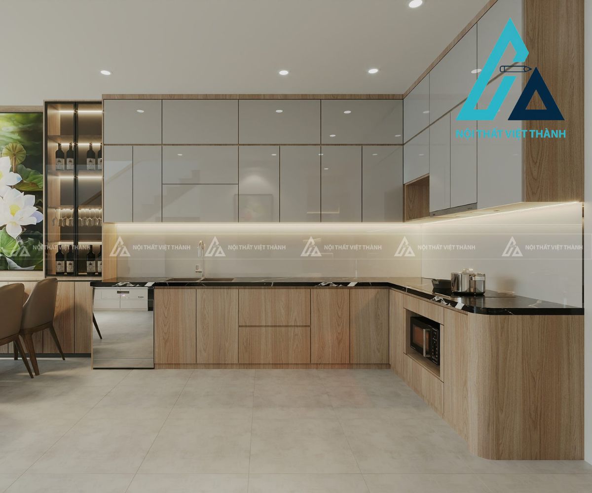Tủ Bếp Acrylic Thiết Kế Sang Trọng Chuẩn Xu Hướng
